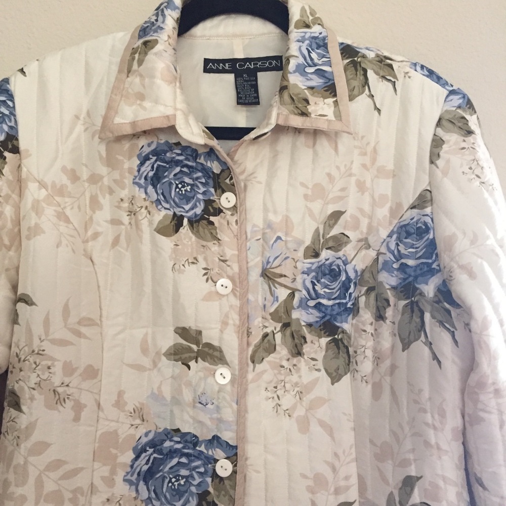 ANNE CARSON FLORAL BLAZER